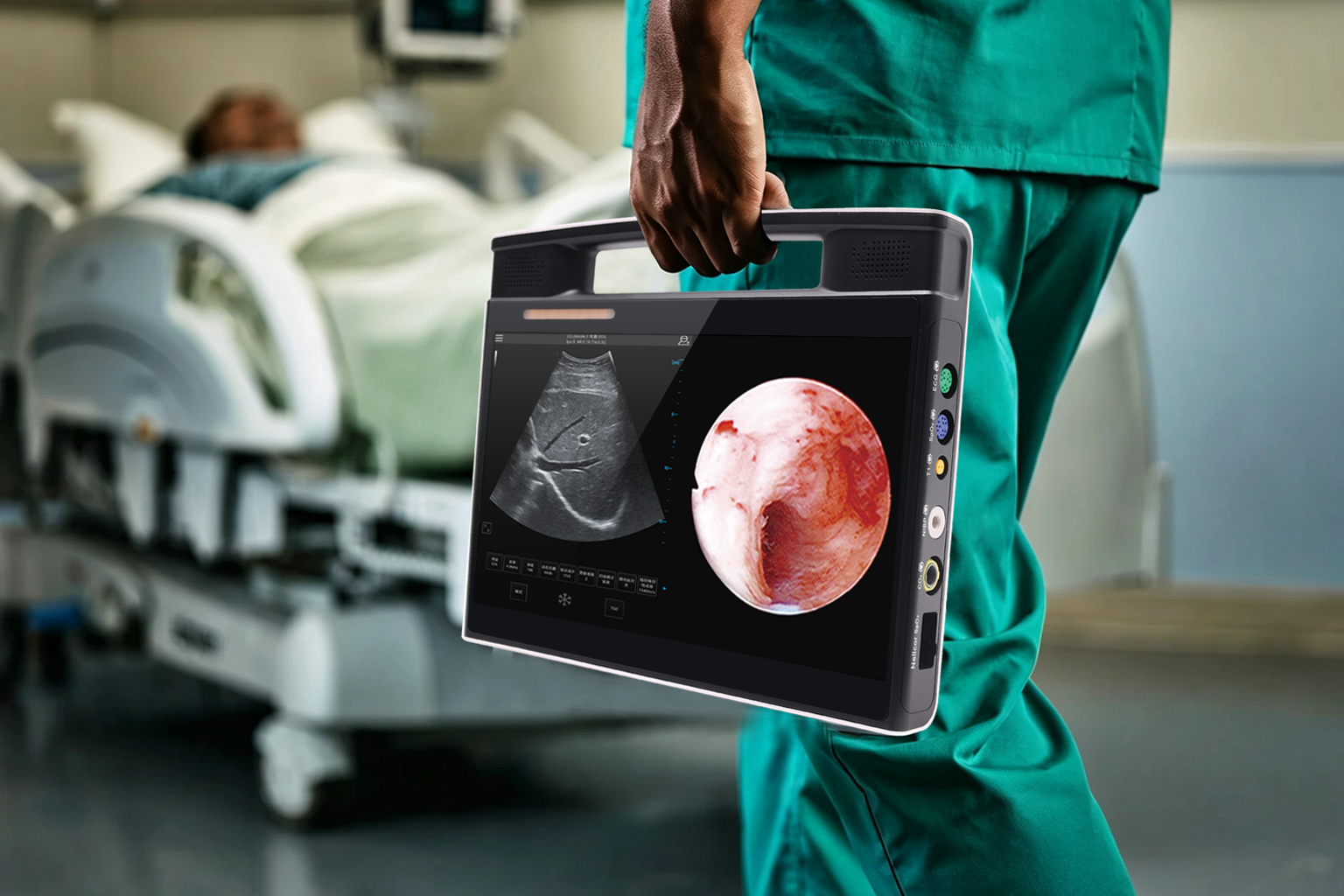 PeriodMed handheld ultrasound + endoscope in emergency and ICU