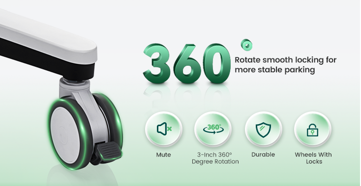 Ultrasound Laptop Cart Wheel